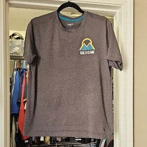 Old Navy Active Gray Rise & Climb Graphic Men's T-Shirt Size Medium